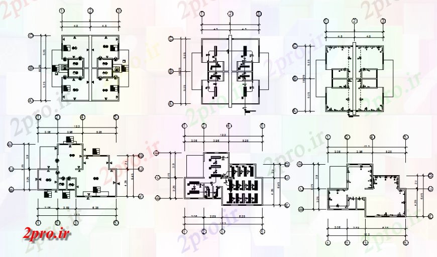 دانلود نقشه ساختمان اداری - تجاری - صنعتی تجاری ساخت جزئیات  طرحی دفتر اتوکد (کد131061)