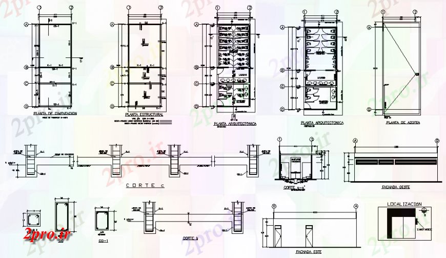 دانلود نقشه حمام مستر طرح، نما و بخش جزئیات حمام عمومی  چیدمان (کد131088)