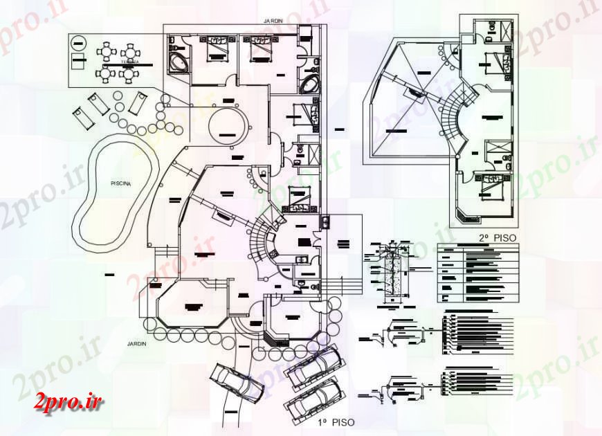 دانلود نقشه مسکونی ، ویلایی ، آپارتمان خانواده تنها اتوکد 11 در 24 متر (کد131116)