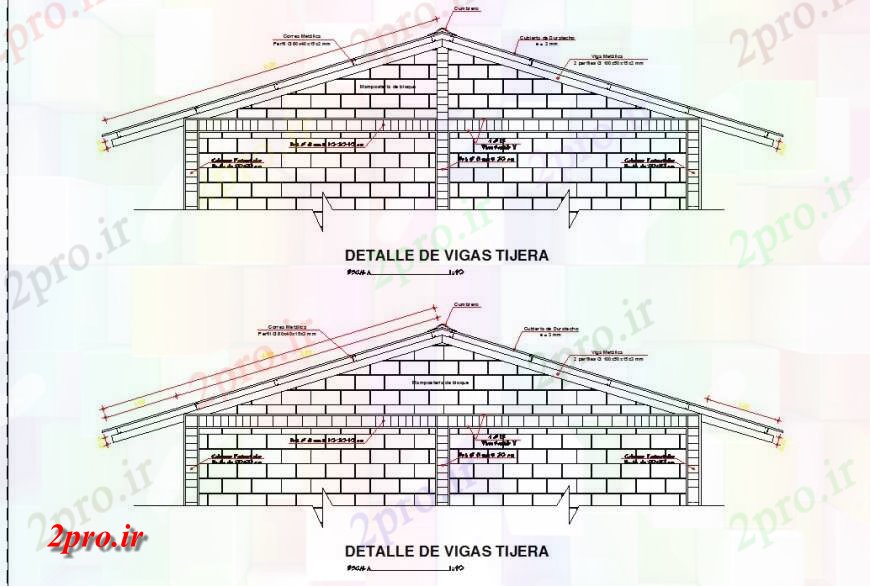 دانلود نقشه  جزئیات دیوار های آجری دیوار سنگ تراشی آجر با ساختار سقف دو بعدی    طرحی بلوک ساخت و ساز  اتوکد (کد131127)