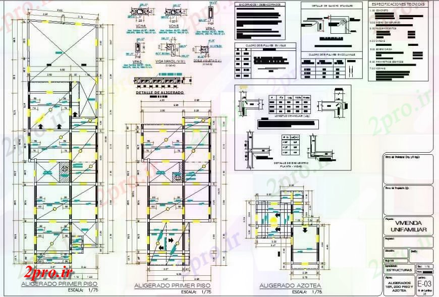 دانلود نقشه جزئیات ستون طرحی نصب و راه اندازی ستون و پرتو ساختار جزئیات  طرحی  (کد131198)