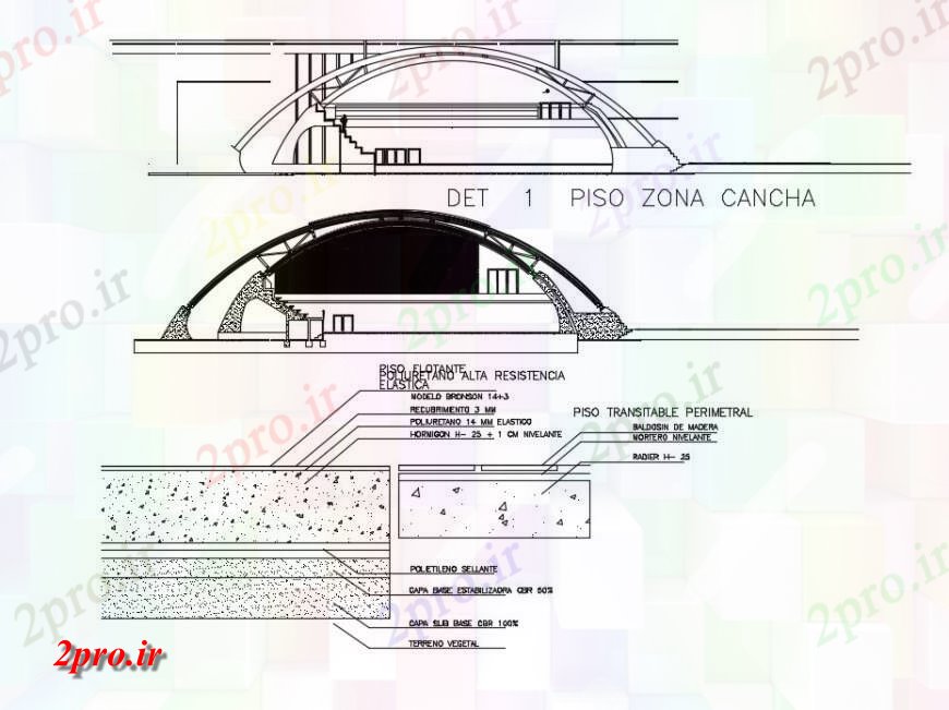 دانلود نقشه ورزشگاه ، سالن ورزش ، باشگاه ورزشی ساخت و ساز مرکز جزئیات جزئیات اتوکد (کد131214)