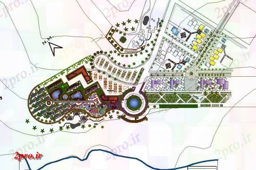 دانلود نقشه پارک - باغ    عمومی محوطه سازی جزئیات اتوکد (کد131252)