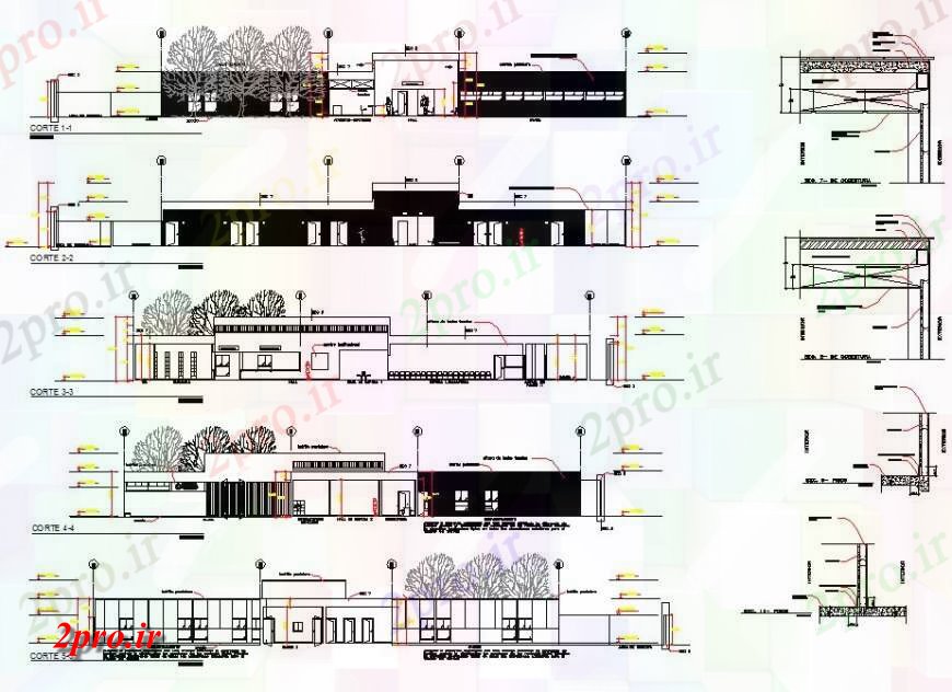 دانلود نقشه  ساختمان دولتی ، سازمانی سالن سمینار ساخت و ساز طراحی جزئیات  اتوکد (کد131260)