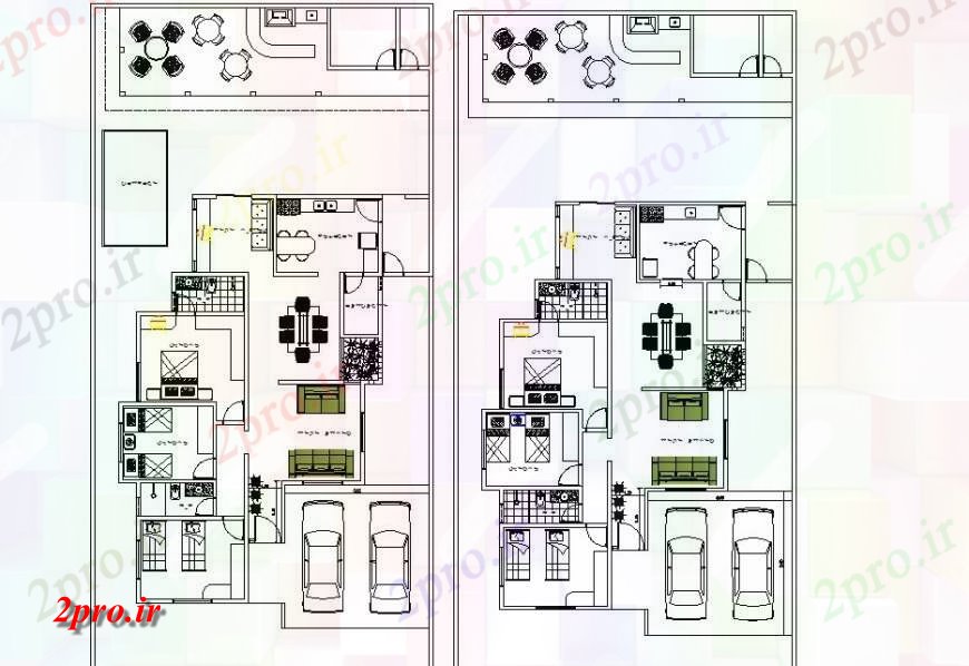 دانلود نقشه مسکونی  ، ویلایی ، آپارتمان  طراحی  دو بعدی  خانه مسکونی جزئیات اتوکد (کد131336)