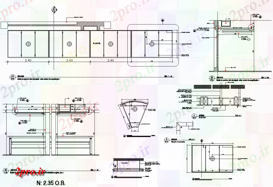 دانلود نقشه طراحی داخلی اطلاعات معلق بخش سقف  طراحی (کد131346)