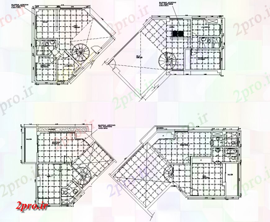 دانلود نقشه طراحی داخلی سقف دفتر جزئیات طراحی کوچک 8 در 14 متر (کد131377)