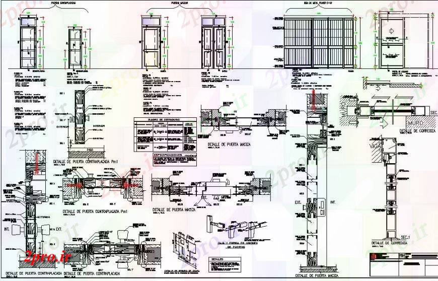 دانلود نقشه جزئیات طراحی در و پنجره ساختار درب و فلزی جزئیات دروازه طرحی 12 در 34 متر (کد131400)