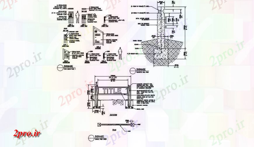 دانلود نقشه اتوماسیون باغ  پارک هیئت مدیره علائم و شکل جزئیات انسان (کد131431)