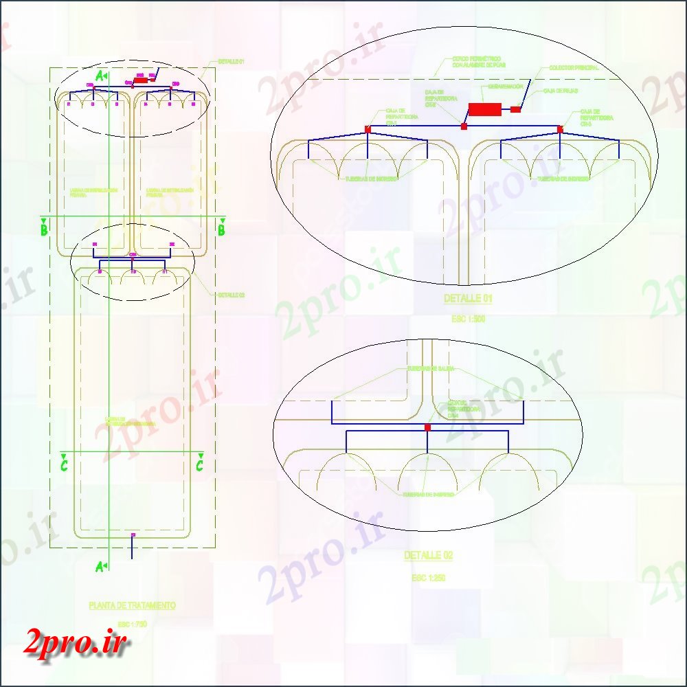 دانلود نقشه طراحی جزئیات تقویت کننده طرحی مخزن آب و منفجر کردن جزئیات  (کد131441)