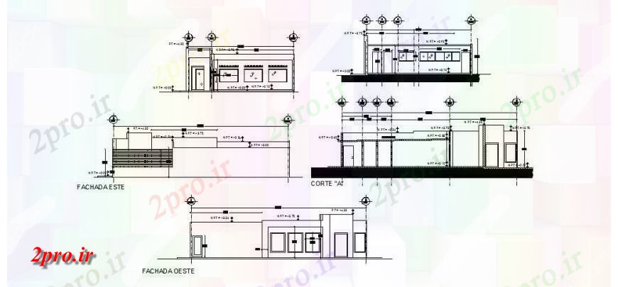 دانلود نقشه مسکونی  ، ویلایی ، آپارتمان  تنها دان نما خانه و بخش  (کد131597)