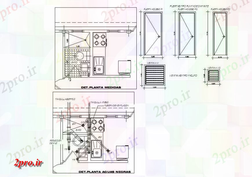 دانلود نقشه جزئیات طراحی ساخت آشپزخانه بهداشتی طرحی  طراحی  اتوکد آشپزخانه و (کد131606)