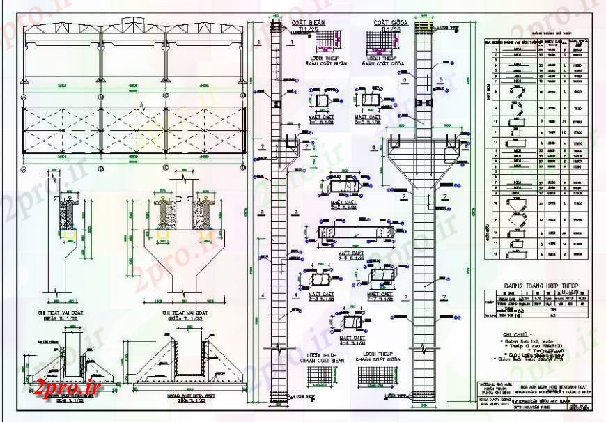 دانلود نقشه جزئیات ساخت پل بتن جزئیات ساخت و ساز پل در  اتوکد (کد131619)