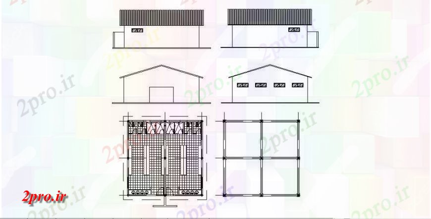 دانلود نقشه بلوک های بهداشتی نما توالت بهداشتی و طرحی دیدگاه طرحی  (کد131623)