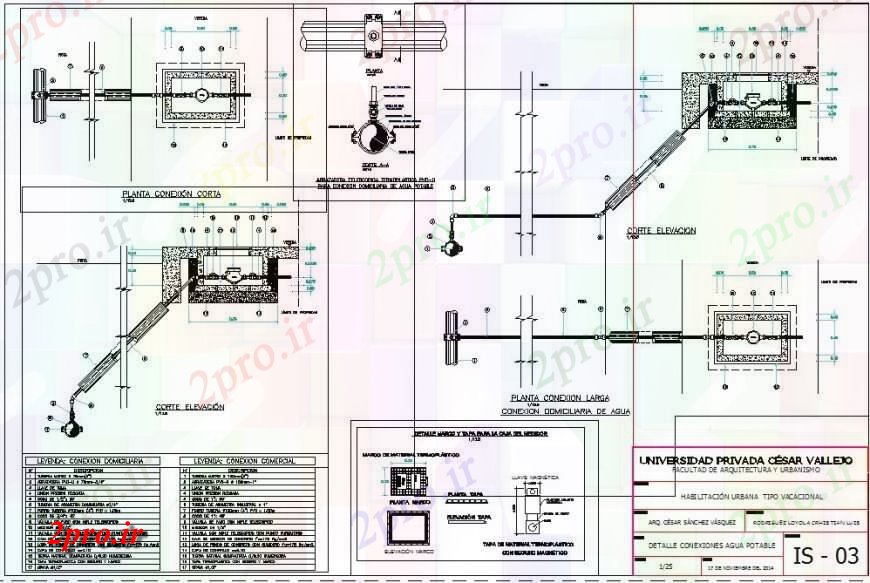 دانلود نقشه جزئیات لوله کشی نوشیدن آب اتصال طراحی جزئیات اتوکد (کد131652)