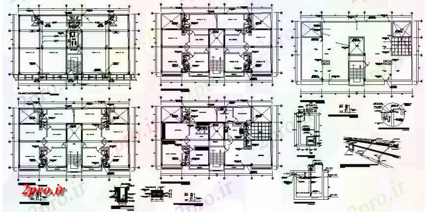 دانلود نقشه ساختمان مرتفعچند طبقه ساختمان ساختار طرحی جزئیات  دو بعدی  بلوک ساخت و ساز  طرح (کد131748)