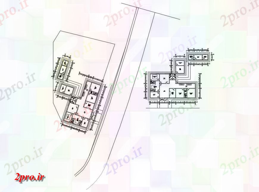 دانلود نقشه بیمارستان - درمانگاه - کلینیک جزئیات طرحی طبقه بهداشت محلی کلینیک 38 در 45 متر (کد131827)