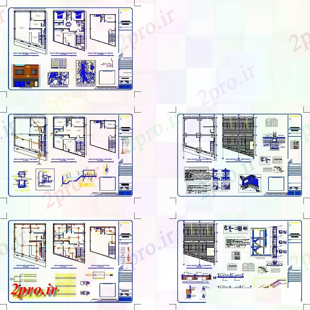 دانلود نقشه مسکونی ، ویلایی ، آپارتمان طرحی خانه در 9 در 12 متر (کد131851)