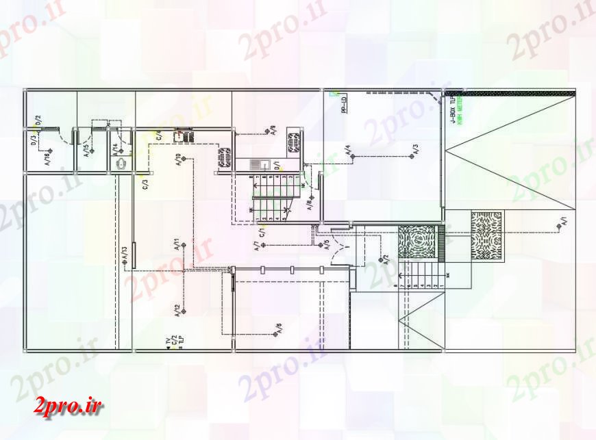 دانلود نقشه برق مسکونی طراحی طرحی نصب و راه اندازی برق از خانه 11 در 24 متر (کد131933)
