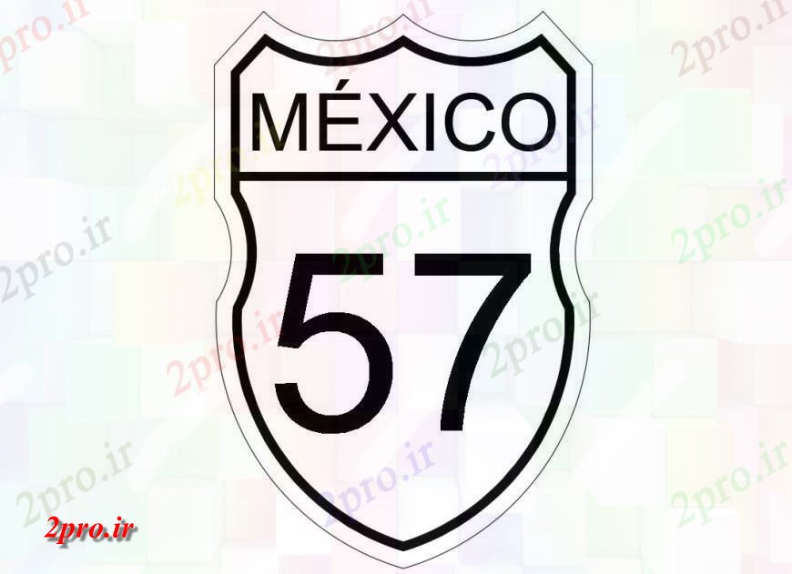 دانلود نقشه بلوک ، آرام ، نماد بلوک مکزیک نما نماد  جزئیات (کد131935)