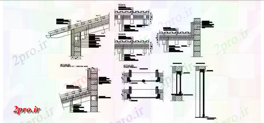 دانلود نقشه جزئیات ساخت و ساز جزئیات ساخت و ساز خرپا طراحی  اتوکد (کد132008)