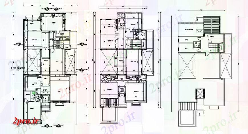 دانلود نقشه مسکونی ، ویلایی ، آپارتمان طرحی خانه دوبلکس 37 در 76 متر (کد132022)