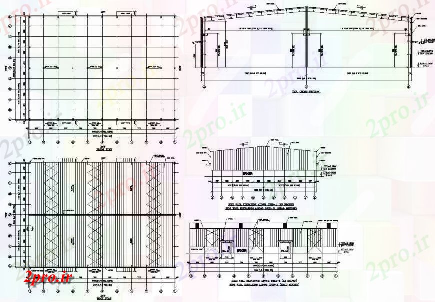 دانلود نقشه مسکونی  ، ویلایی ، آپارتمان  جزئیات خرپا  اتوکد (کد132088)