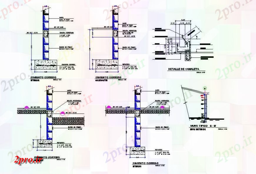 دانلود نقشه طراحی اتوکد پایه جزئیات بنیاد  طرحی بلوک ساخت و ساز اتوکد (کد132141)