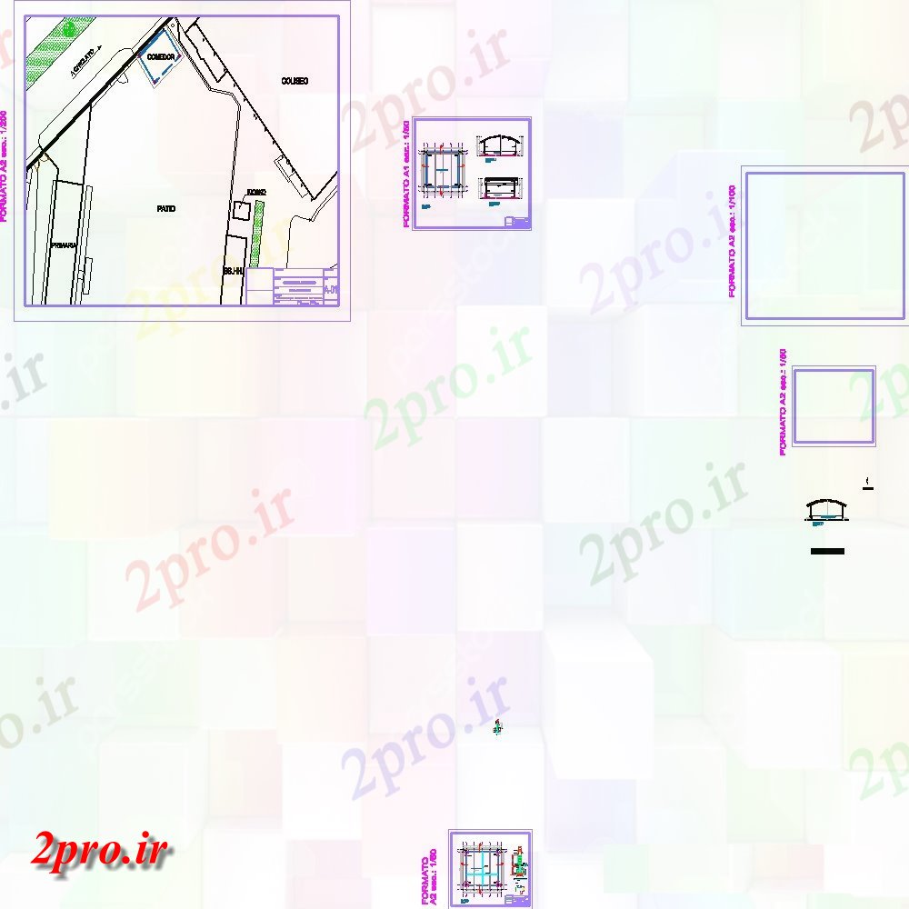 دانلود نقشه جزئیات ساخت و ساز ستون نصب و راه اندازی و سقف ساختار جزئیات  طرحی  (کد132149)