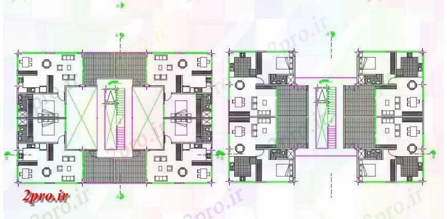 دانلود نقشه مسکونی  ، ویلایی ، آپارتمان  معماری طرحی بالا جزئیات طرحی و مبلمان جزئیات (کد132174)