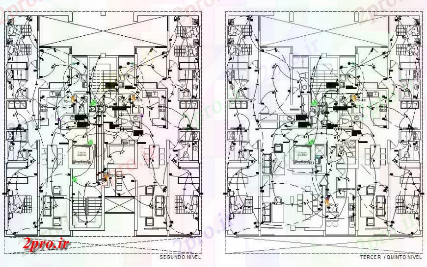 دانلود نقشه طراحی داخلی خانه مسکونی اتصالات جزئیات الکتریکی  طرحی  (کد132262)