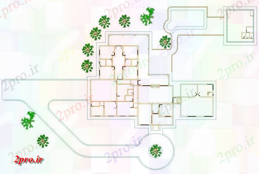 دانلود نقشه مسکونی ، ویلایی ، آپارتمان طرحی نظامی آپارتمان در اتوکد 41 در 60 متر (کد132274)
