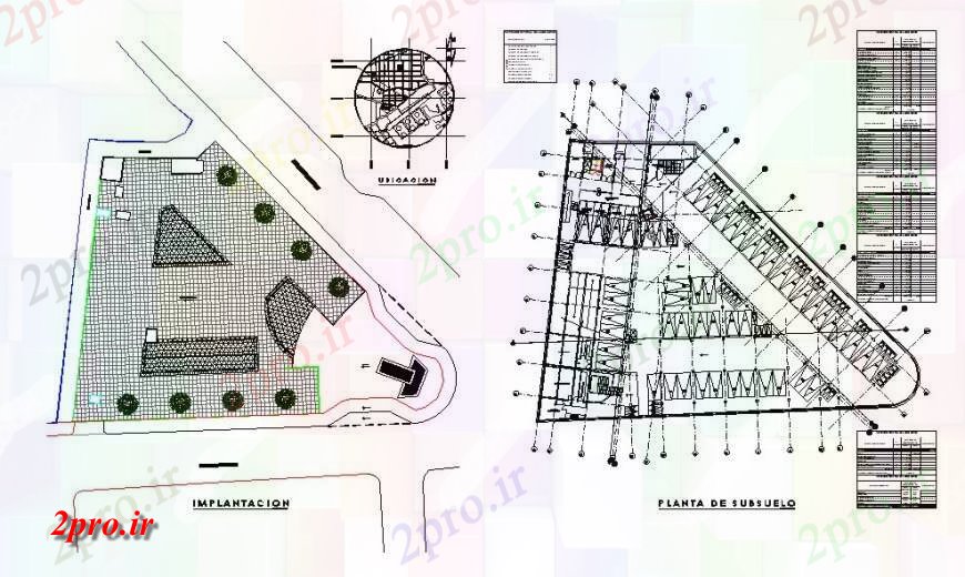 دانلود نقشه ساختمان اداری - تجاری - صنعتی طرحی جزئیات سیستم پارکینگ جزئیات طرحی 53 در 72 متر (کد132283)