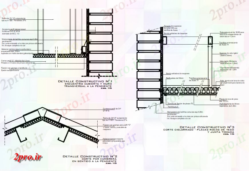 دانلود نقشه طراحی جزئیات تقویت کننده جزئیات سقف و سقف   (کد132321)