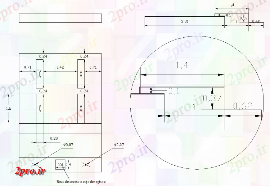 دانلود نقشه جزئیات پله و راه پله  طراحی سقف  تجاری (کد132330)