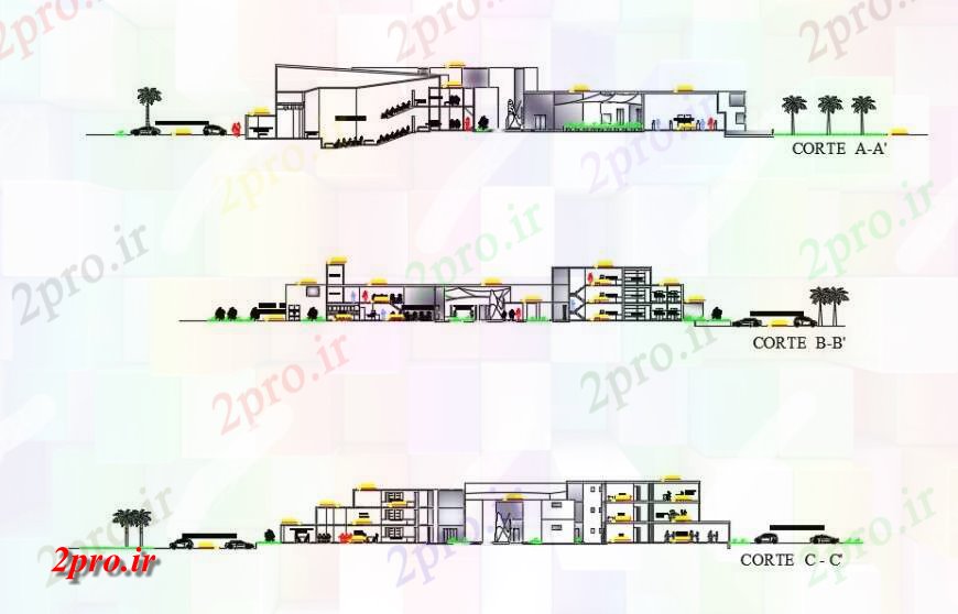 دانلود نقشه جزئیات و فضای داخلی شرکت  جزئیات بخش از ساختار ساختمان اداری  چیدمان  دو بعدی  اتوکد (کد132535)