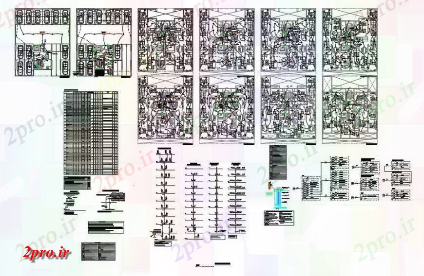 دانلود نقشه ساختمان مرتفعساختمان دان بالا  طرحی نصب و راه اندازی الکتریکی   دو بعدی  (کد132574)