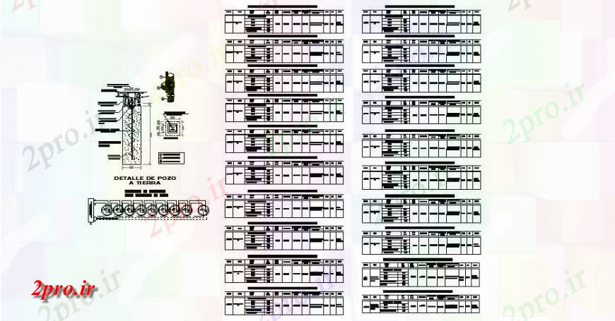 دانلود نقشه جزئیات ساخت و ساز Borewell جزئیات طراحی  اتوکد (کد132616)