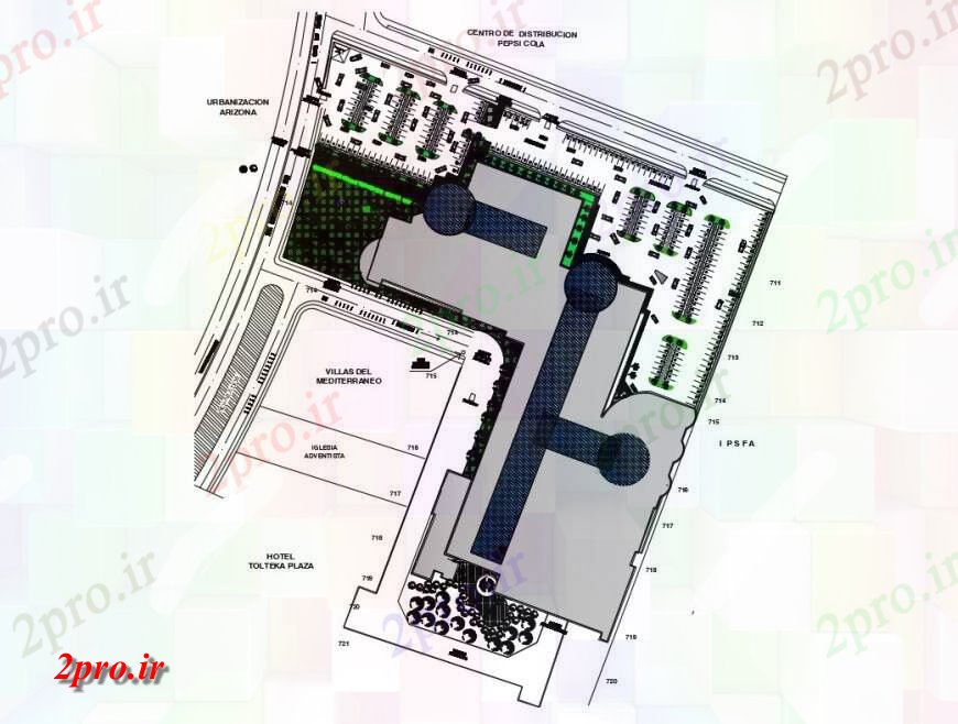 دانلود نقشه کارخانه صنعتی  ، کارگاه پپسی کولا کارخانه صنعتی  ، کارگاه توزیع طرحی های (کد132663)