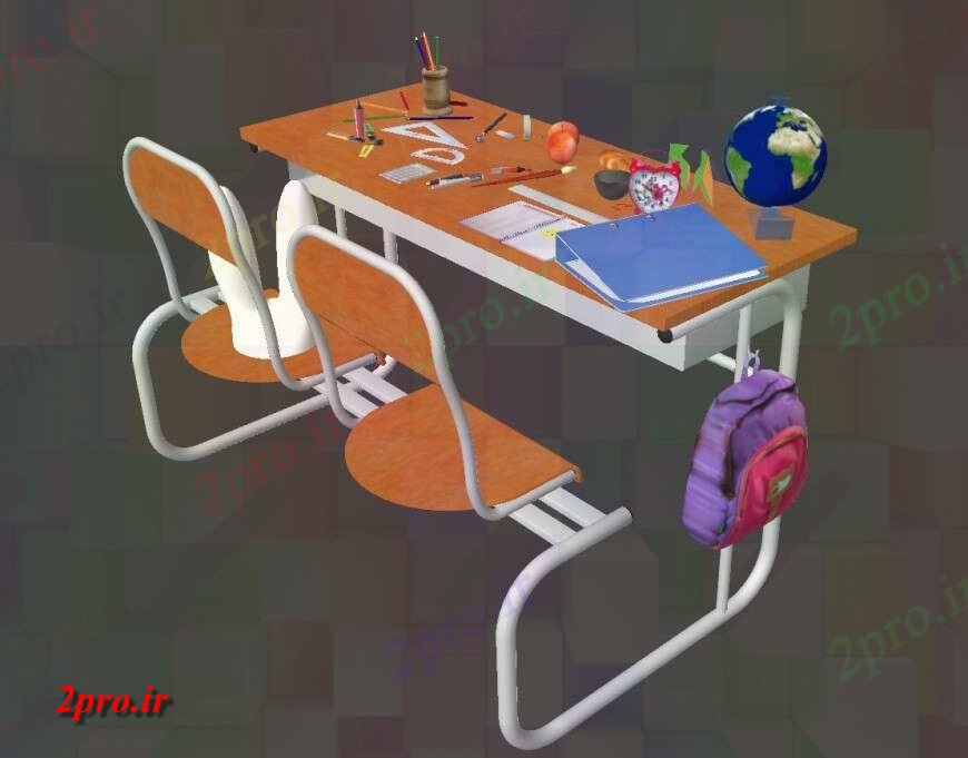 دانلود نقشه طراحی مبلمان بانکبانک میز جلو مبلمان تریدی بلوک SKP  (کد132690)