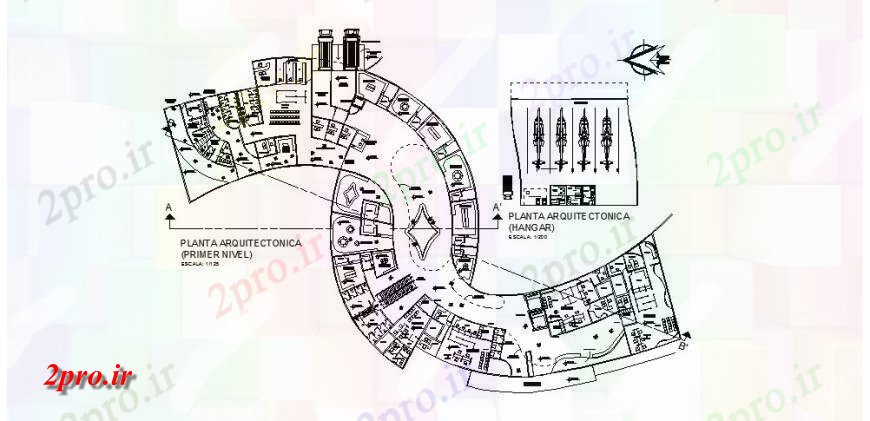 دانلود نقشه فرودگاه طراحی فرودگاه هلیکوپتر قوتزلتننگو در  اتوکد (کد132725)