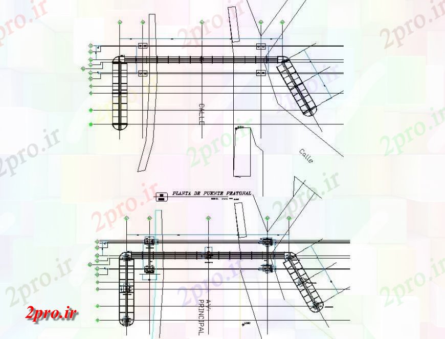 دانلود نقشه جزئیات ساخت پل جزئیات سازه پل پا دو بعدی    طرحی واحد ساخت و ساز   (کد132775)