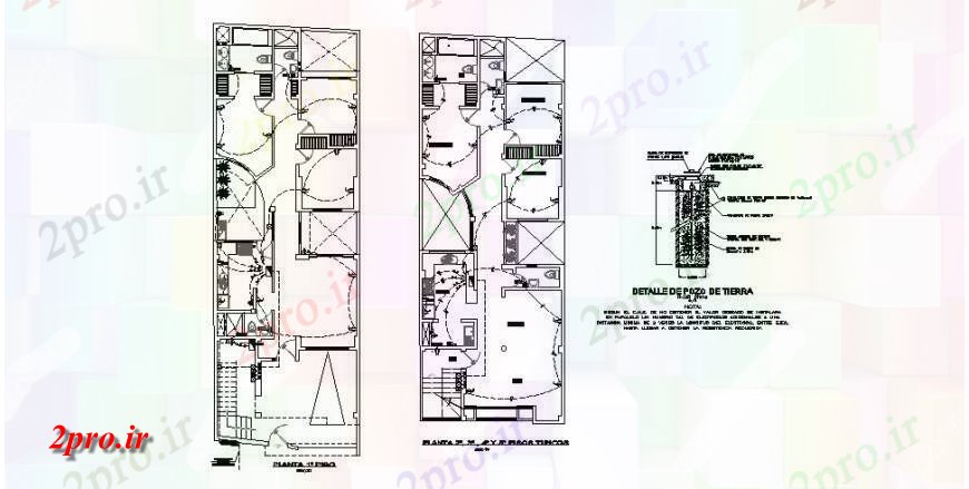 دانلود نقشه برق مسکونی طراحی برق ساختمان مسکونی اتوکد 8 در 16 متر (کد132789)