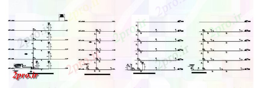 دانلود نقشه برق مسکونی طراحی جزئیات نمودار های الکتریکی مسکونی اتوکد 8 در 16 متر (کد132792)