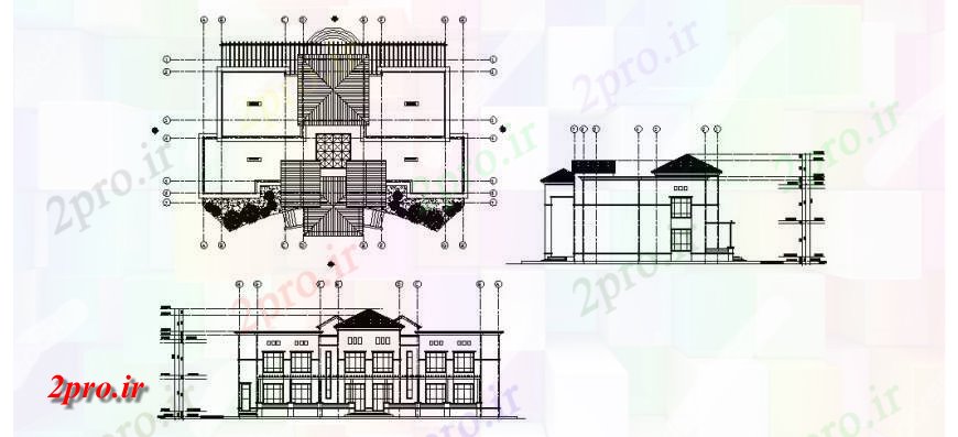 دانلود نقشه معماری معروف ساختمان شهرستان معماری کاخ  اتوکد (کد132889)