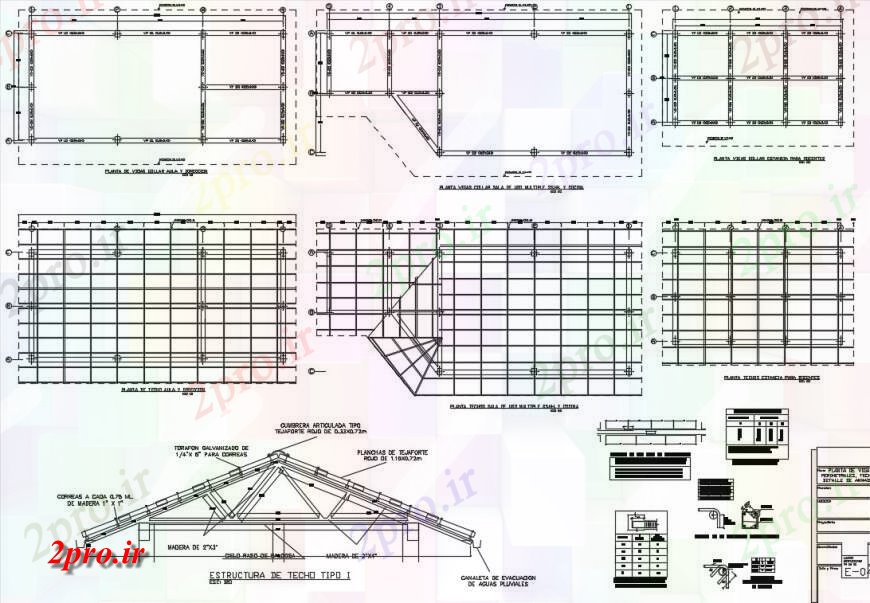دانلود نقشه طراحی جزئیات ساختار ساختار سقف، طرحی جلد و ساخت و ساز جزئیات از مدرسه ساخت 15 در 34 متر (کد132955)