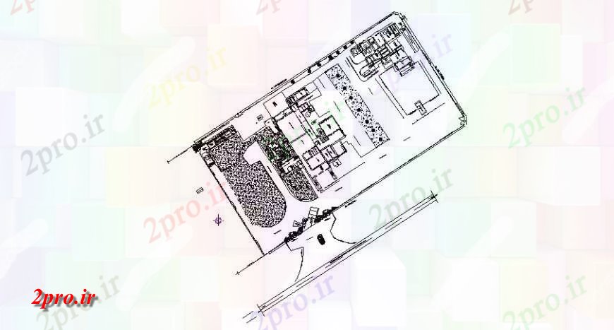 دانلود نقشه جزئیات طراحی تسویه خانهتصفیه آب کارخانه جزئیات طراحی دو بعدی اتوکد 16 در 22 متر (کد133021)