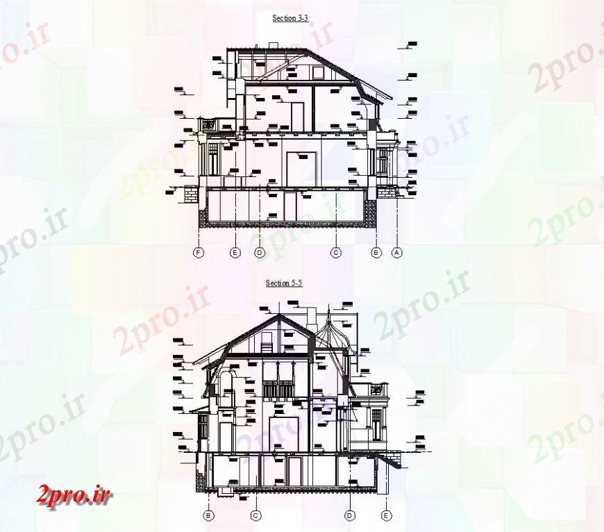 دانلود نقشه مسکونی ، ویلایی ، آپارتمان طراحی معماری با بخش از خانه 15 در 26 متر (کد133179)