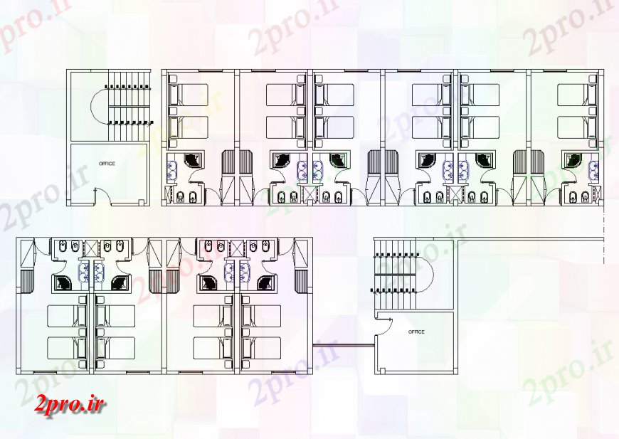دانلود نقشه هتل - رستوران - اقامتگاه طرحی با جزئیات هتل منطقه معماری 15 در 30 متر (کد133228)