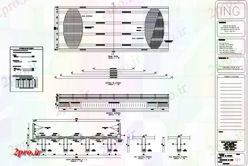 دانلود نقشه طراحی جزئیات ساختار طرحی ساختاری جزئیات (کد133238)